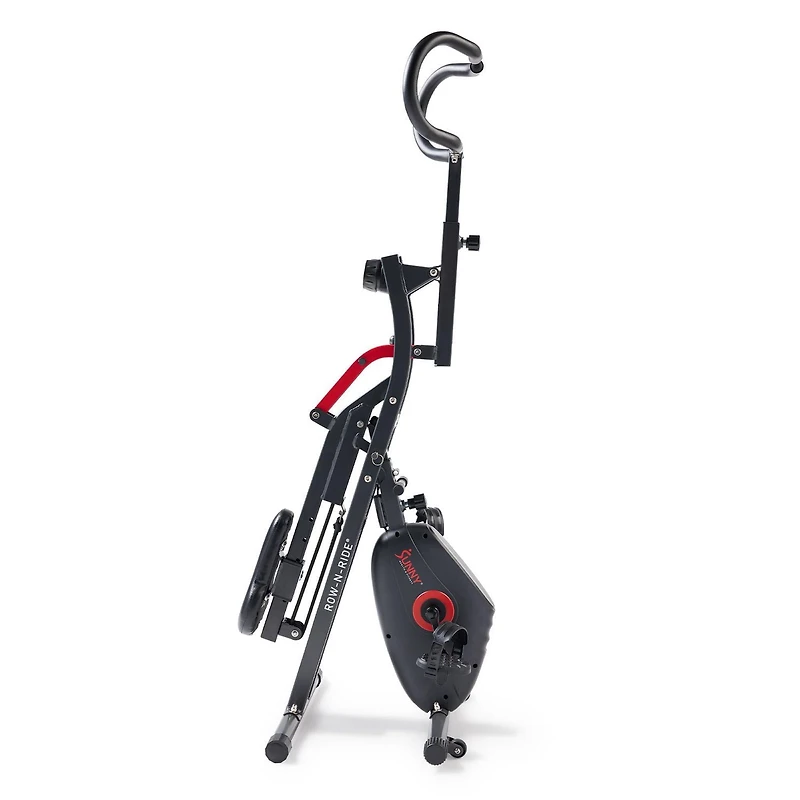 Sunny Health & Fitness Upright Row-N-Ride® Versatile Full-Body Workout Exercise Bike Dual-Function 2-in-1 Magnetic Rowing and Cycling Home Fitness Machine - SF-A022077