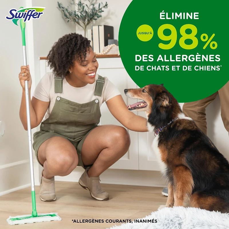 Swiffer Sweeper Pet Heavy Duty Dry Multi-Surface Cloth Refills for Floor Sweeping and Cleaning, Febreze Freshness, 20CT