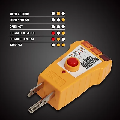 WorkPro Appareil de vérification de circuits à disjoncteur de fuite à la terre Détecteurs de tension CA