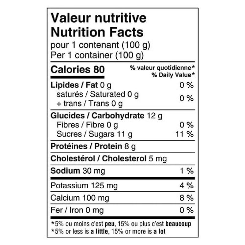 Liberté Greek 0% Yogurt 4-Pack, Strawberry, High Protein and Probiotics, 100 g, 4 ct, 4 x 100 g, 400 g