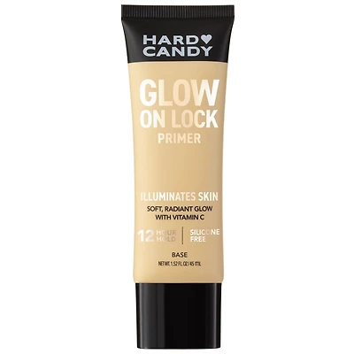 Hard Candy Glow On Lock Water-based Illuminating 12-Hour Hold Face Primer with Vitamin C, 1.52 fluid ounces