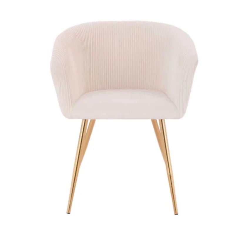 Susan Arm Chair in White made of velvet upholstery