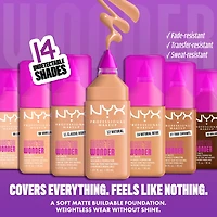 NYX Professional Makeup Make 'Em Wonder Fond de Teint Mat Naturel, Teinte: Natural Beige