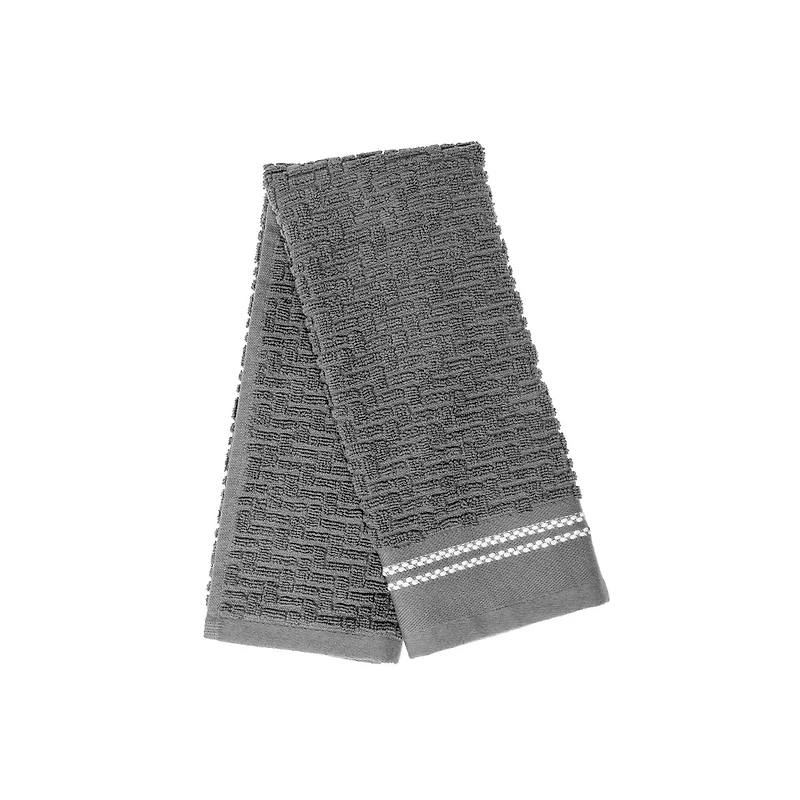 Serviette De Luxe Point Main (16 X 27) (Rafraîchissez Gray) - Set of 6