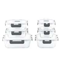 Mainstays 12 PCS Set récipient de stockage de nourriture en verre mélangé