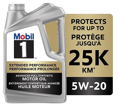 Huile moteur entièrement synthétique Mobil 1™ Performance prolongée 5W-20, 4,73 L Mobil 1™ PP 5W-20
