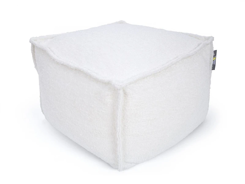Lounge and Co Ivory Bouclé Pouf