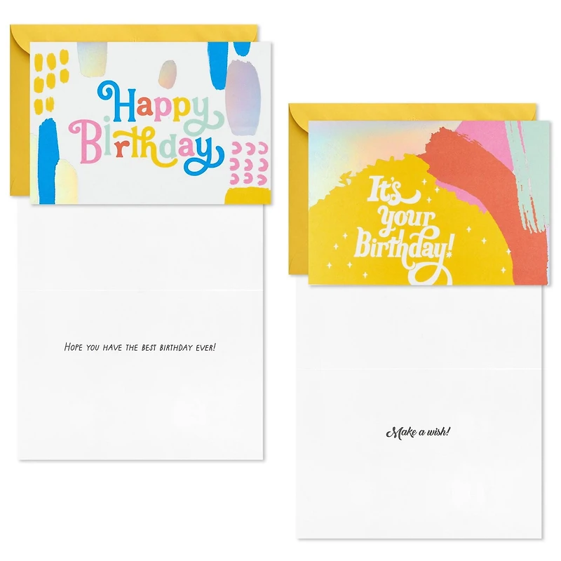Hallmark Birthday Cards Assortment, 36 Cards with Envelopes (Pastels)