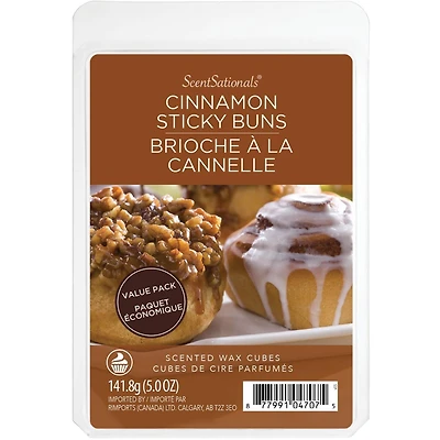 Cubes de cire parfumée ScentSationals Paquet économique - Brioches à la cannelle 5,0 fois (141,8 g)