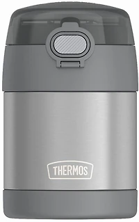 Thermos Stainless Steel Vacuum Insulated FUNtainer Food Jar with Snack Top, 295ml, Gray