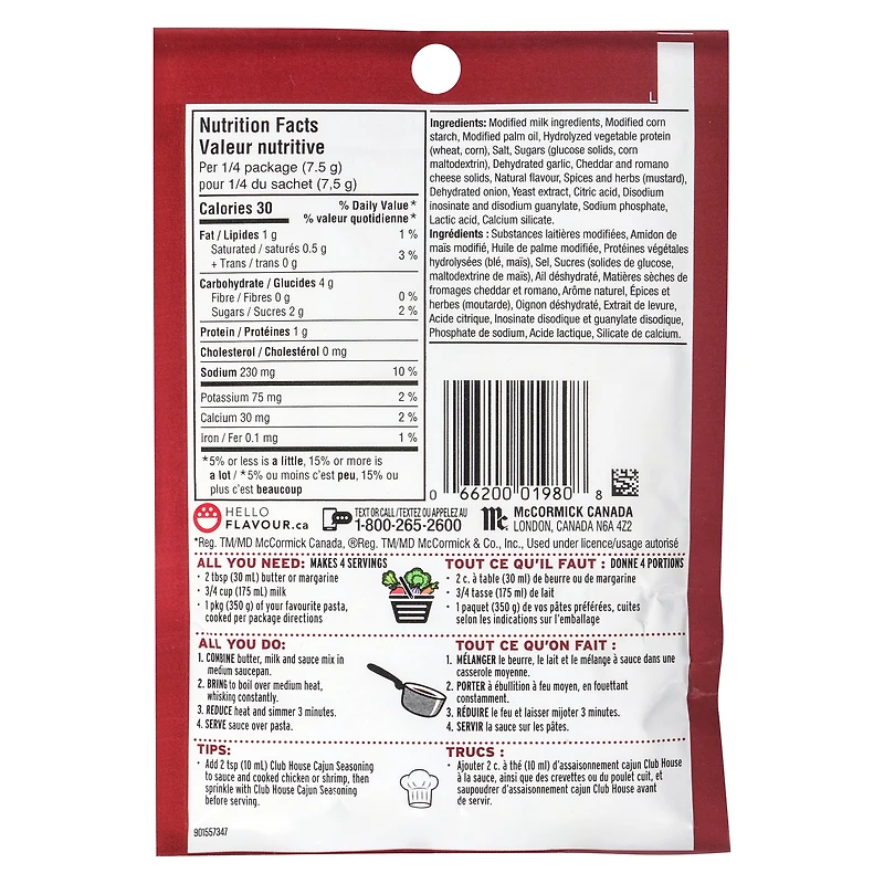 Club House Alfredo Sauce Mix, 30g