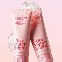THE FACE SHOP Rice Water Bright Vegan Foaming Cleanser with Ceramide, Sulfate-Free, Clean, Korean Skin Care, Hydrating Daily Cleanser
