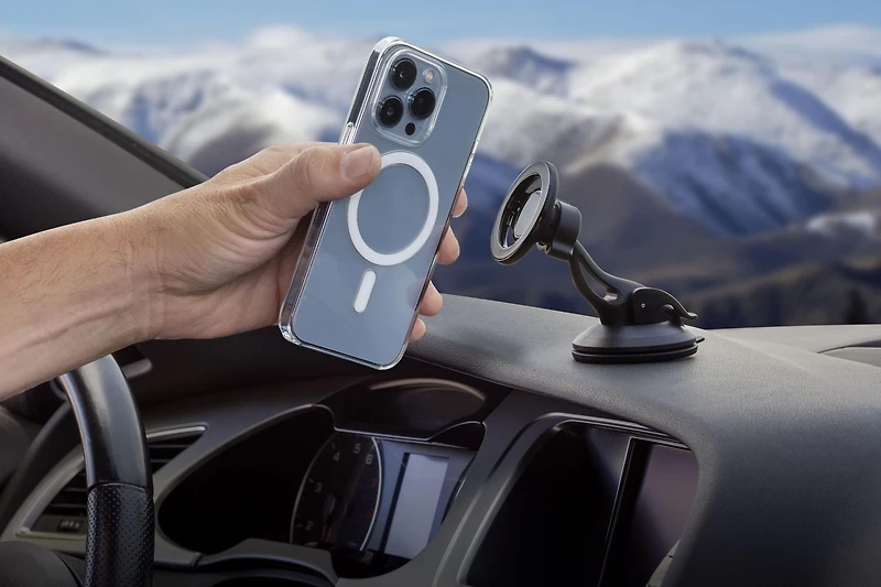 Scosche MagicMount™ SMSWD-SP Magnetic Mount for Dashboard/Windshield, MagSafe Stand, Suction Cup Phone Mount, MgSfe Mgntc Wndw/Dsh Phn Mnt