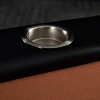 Table de poker pliable Barrington pour 10 joueurs avec porte-gobelets en acier et rebords rembourrés – Aucune installation requise, style casino, noir/brun