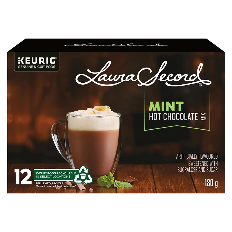 Keurig® Laura Secord® Mélange à chocolat chaud à la menthe capsule K-Cup® 12ct 12 Capsules K-Cup®