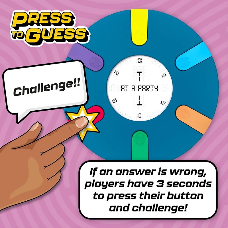 Buffalo Games Press to Guess Jeu de société électronique pour enfants à partir de 8 ans