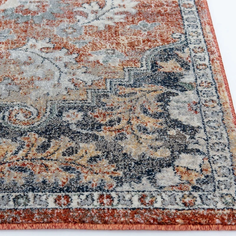 Tapis tissé bleu et blanc Pescara