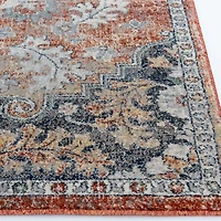 Tapis tissé bleu et blanc Pescara