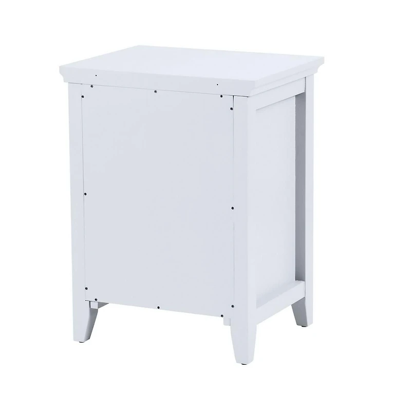 Homylin Modern Nightstand Metal Locker End Side Table Steel Bedside Storage Cabinet with Shelves Easy Assembly for Living Room Bedroom