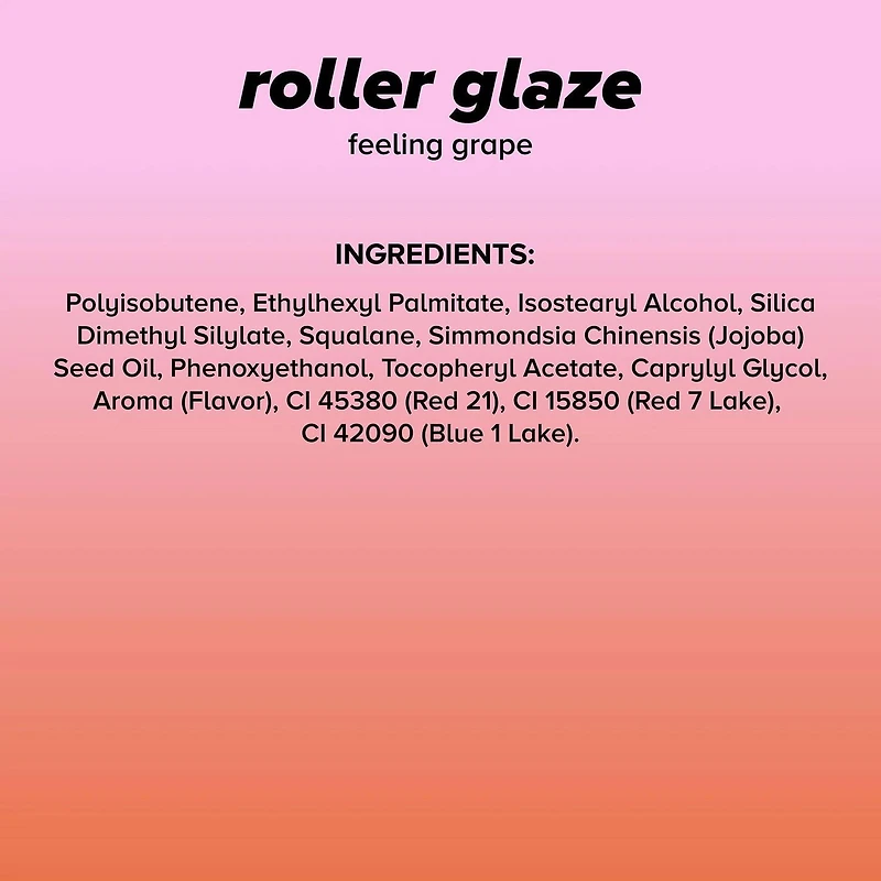 Lottie London - Roller Glaze Feeling Grape - Rollerball pH Color Changing Lip Oil in Pink - 0.23 Fl oz
