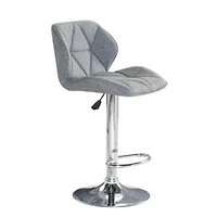 Tabouret réglable moderne de la collection Heavenly avec cadre en acier inoxydable