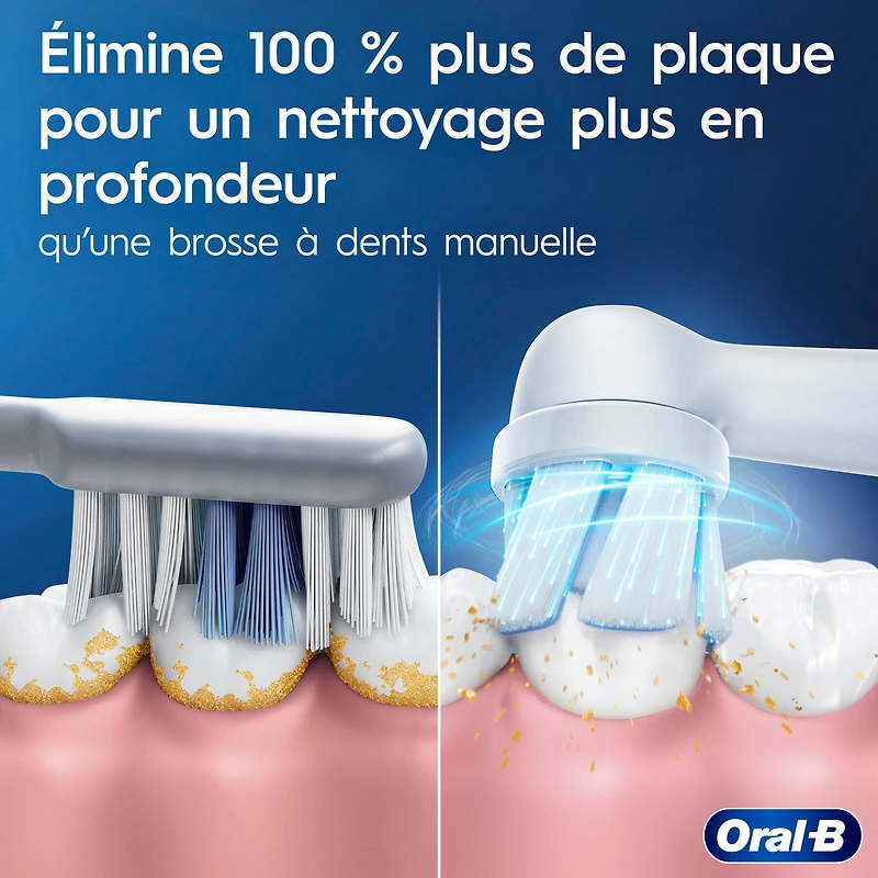 Brosse à dents électrique rechargeable Oral-B iO Série 2, vert forêt avec 1 brossette soins doux – Capteur automatique de pression pour protéger les gencives – 3 modes –