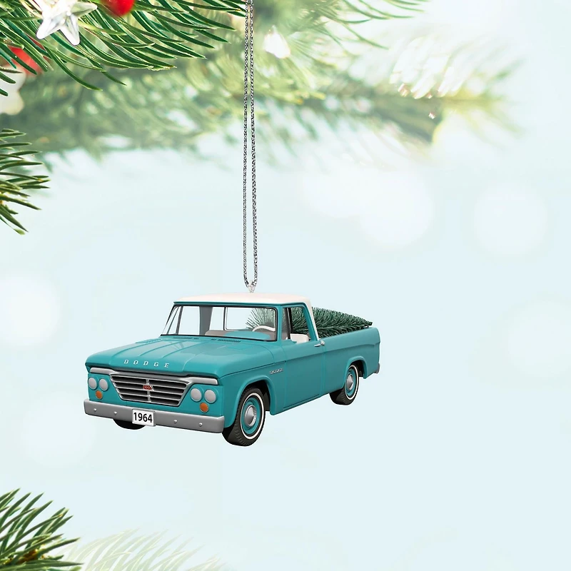 Décoration de Noël, Keepsake de Hallmark (Dodge D-100 1964, Camionnettes américaines, 2024, en métal)