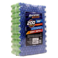 Recharge Adventure Force 200 fléchettes - Fonctionne avec tous les blasters Adventure Force et la plupart des blasters des grandes marques, tire jusqu'à 100 pieds fléchettes universelles volent jusqu'à 100 pieds