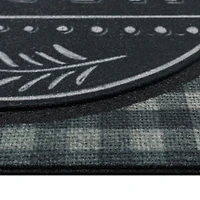 Mohawk Home Farmhouse Chalkboard Grey 1' 6" X 2' 6" Door Mat