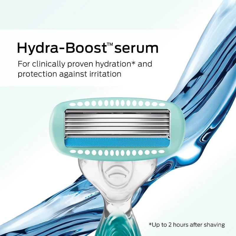 Rasoir pour peau sensible Schick Hydro Silk Sensitive Care avec rasoir pour sourcils et visage en prime 1 rasoir, 2 cartouches, prime