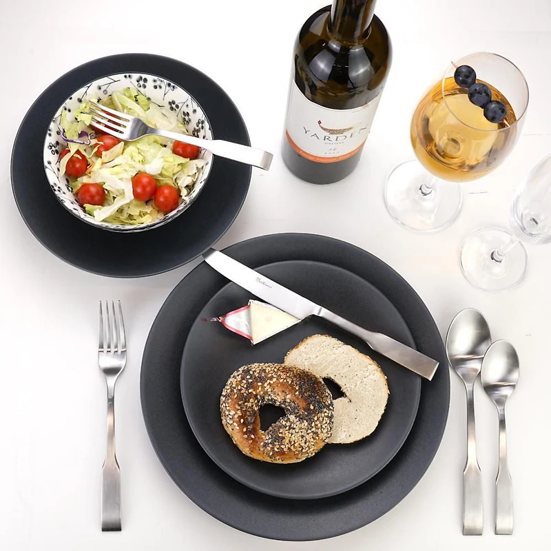 Assiette à dîner en grès Granito 27 cm par Mesa Ceramic Ensemble de 4