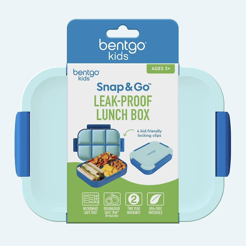 Bentgo Kids Snap & Go Leak-Proof Lunch Box - Blue