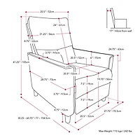 Fauteuil inclinable manuel d'intérieur rembourré CorLiving Alder