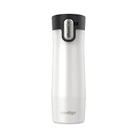 Tasse de voyage en acier inoxydable à isolation sous vide Contigo AUTOSCELLABLE West Loop 3.0 avec couvercle facile à nettoyer, 591 ml (20 oz), Sel perle givrée