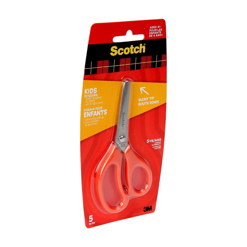 Ciseaux pour enfants doux au toucher à bouts arrondis Scotch®, 1442B 5 po, 1/Paquet