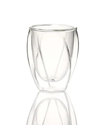Verre à café torsadé Double Double 300 ml. Ens. de 2