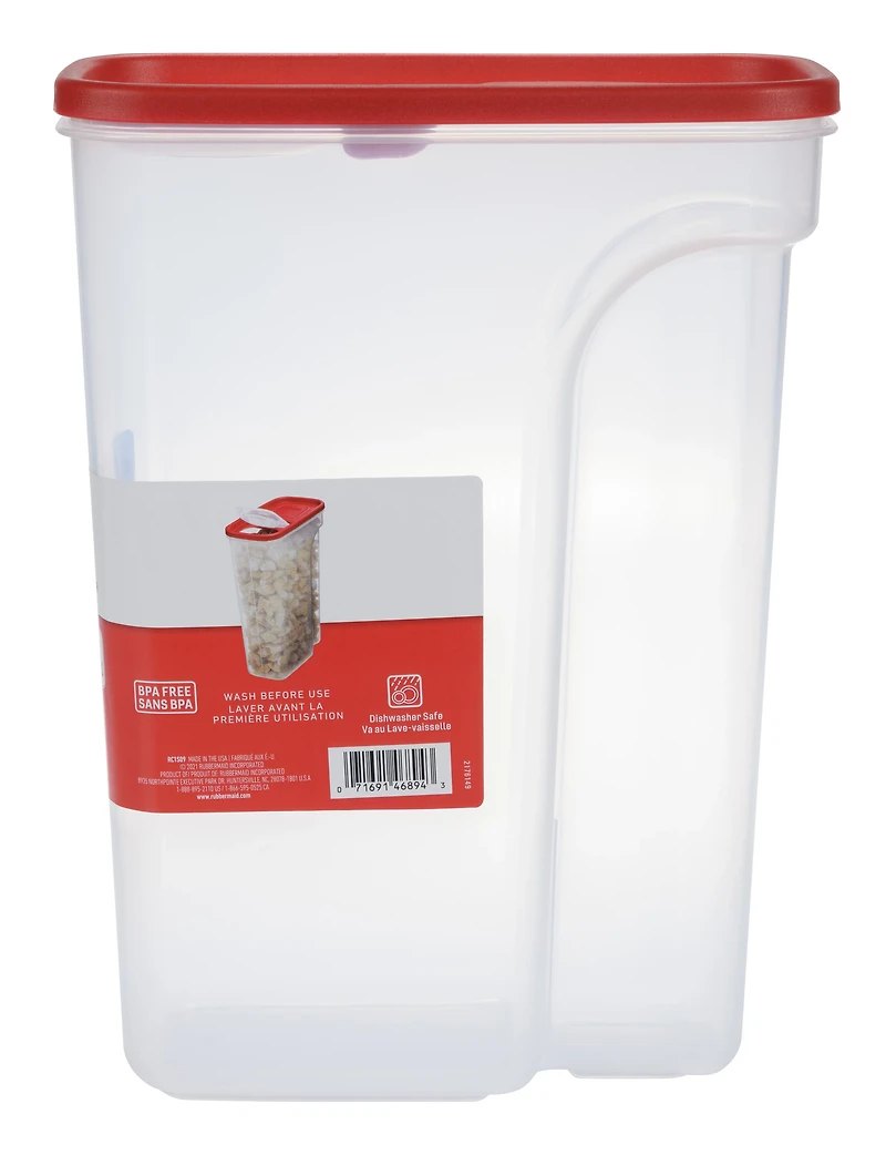 Rubbermaid Cereal Keeper Modular Pantry Food Storage Container, 5.2 L (22 Cup), 1 Count, BPA-Free