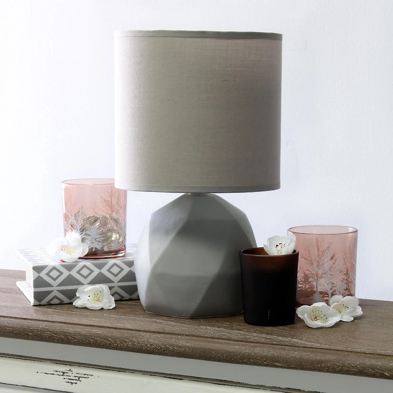 Simple Designs Geometric Concrete Lamp