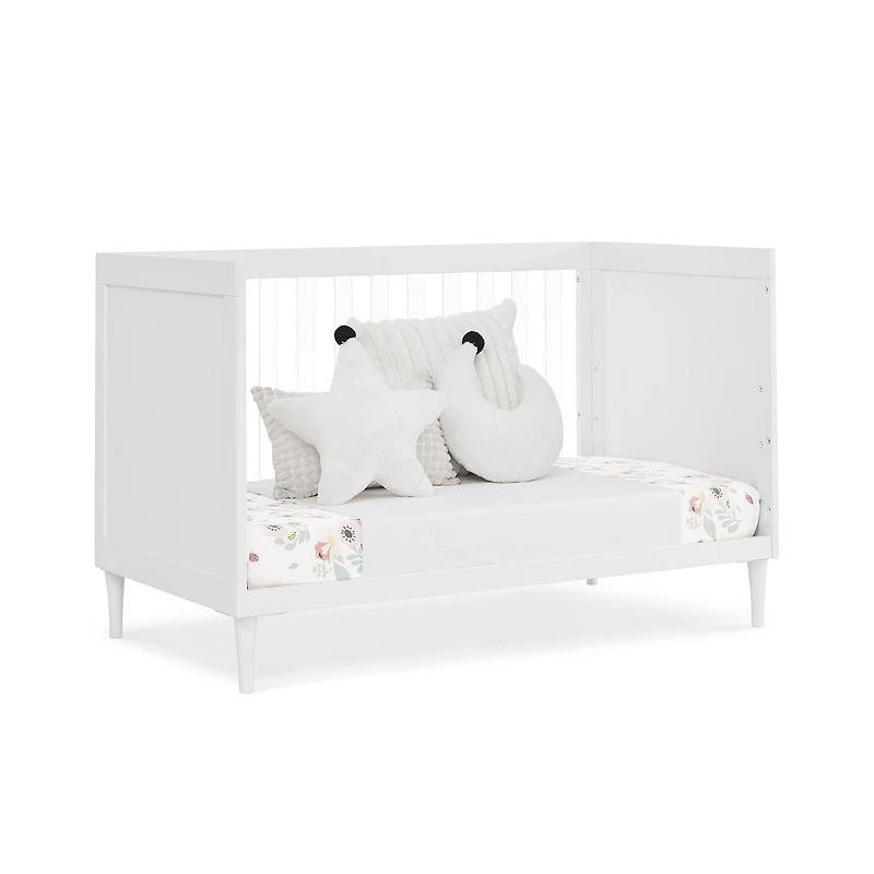 Delta Children Bowie 4-in-1 Convertible Crib - Greenguard Gold Certified, Bianca White