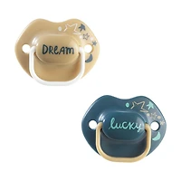 Tommee Tippee Moda Pacifiers, Symmetrical Design, BPA-Free Silicone Baglet, Includes Sterilizer Box, 18-36m, 2-Count, 18-36m