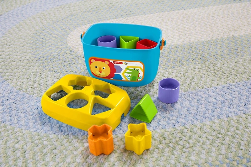 Fisher-Price Baby’s First Blocks Shape-Sorting Toy, Set of 10, for Infants 6+ Months, Ages 6M+