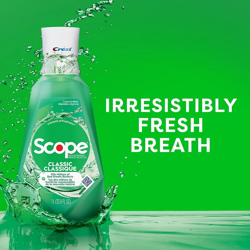 Rince-bouche Crest Scope Classique, Menthe originale 1.5L