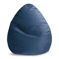Fauteuil poire Gouchee Home Sambre Marine – Tissu polyester velours doux avec rembourrage en billes de polystyrène, adapté aux adultes et aux adolescents, siège léger et portable pour dortoir ou salon