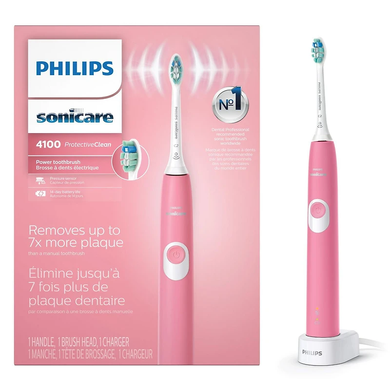 Philips Sonicare ProtectiveClean 4100 Brosse à Dents Électrique Rechargeable, Noir, HX6810/50 1 Brosse à dents électrique