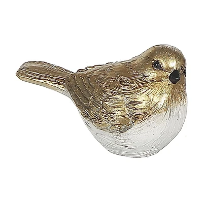 Petit Oiseau Doré En Polyrésine