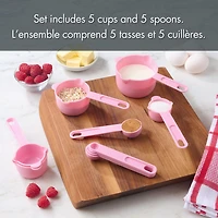 Ensembles 10 pièces de Cuillères et Tasses à mesurer, Rose