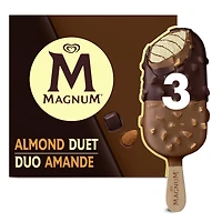 Barres de Crème Glacée Magnum Duo Amande 3 x 85 ml