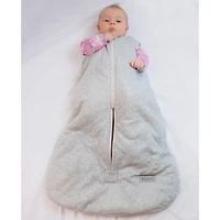 Juddlies Designs - Nouveau-né, Bébé, Tout-petit - Collection Respirez EZE - Sac de nuit en coton - Couverture portable - Fermeture éclair de sécurité à 1 sens - Gris clair moucheté