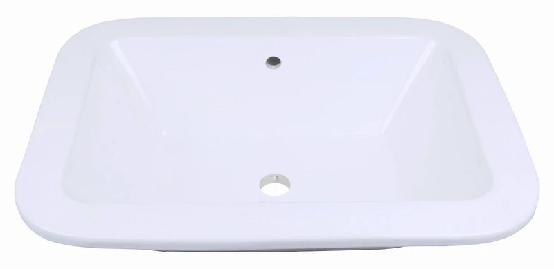 American Imaginations AI-31583 21.75 pouces W Drop dans le récipient blanc pour le bâti de mur de bâti de mur
