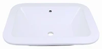 American Imaginations AI-31583 21.75 pouces W Drop dans le récipient blanc pour le bâti de mur de bâti de mur